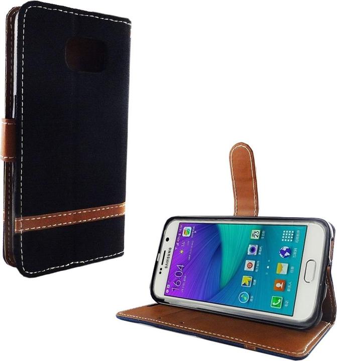 Produktbild König Design Hülle Handy Schutz für Samsung Galaxy S6 Edge Case Cover Tasche Wallet Etui Neu (Samsung Galaxy S6 Edge)