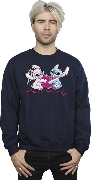 Immagine prodotto Disney Lilo And Stitch Ohana Heart With Angel Felpa Uomo (S)