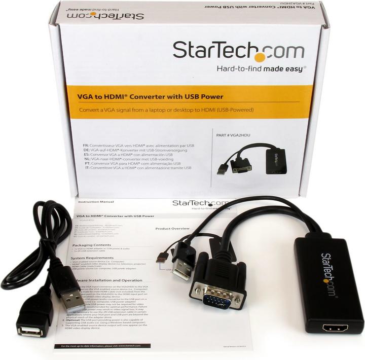Image du produit StarTech Adaptateur VGA Vers HDMI Avec Audio (Analogique -> Numérique)