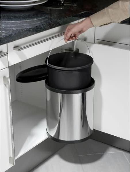 Produktbild Hailo Compact-Box M, Einbau-Mülleimer, 15 ltr, Edelstahl (15 l)