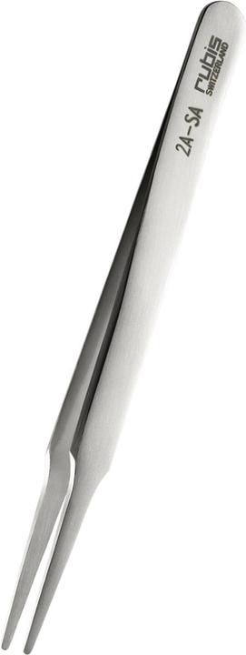 Rubis Pinzette, spitz abgrundet, Inox