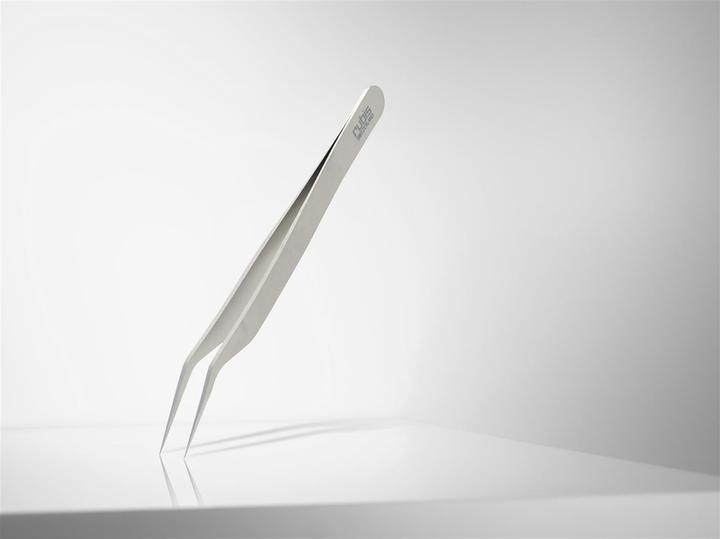 Rubis Pinzette für Wimpern, angewinkelt, Inox
