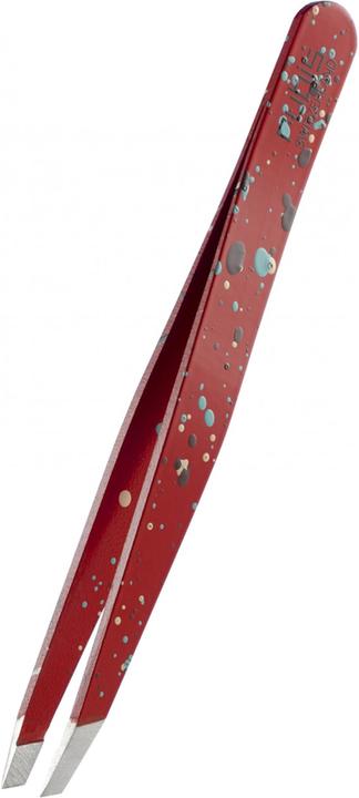 Image du produit Rubis Pinzette Actionpainting schräg, rot, Inox