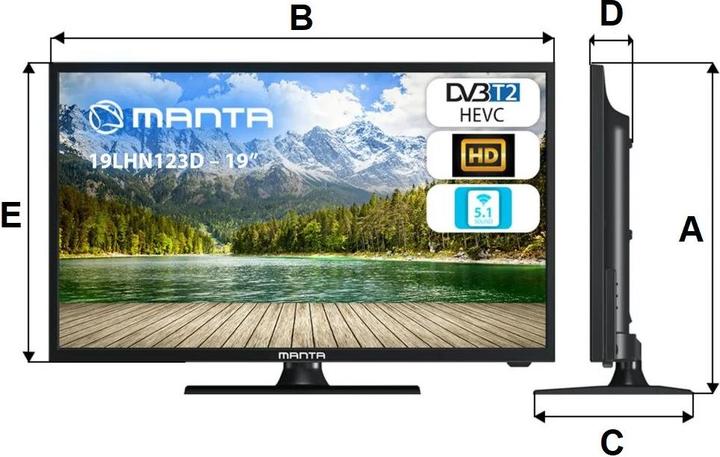 Image du produit Manta 19LHN123D (19", LED, HD ready)