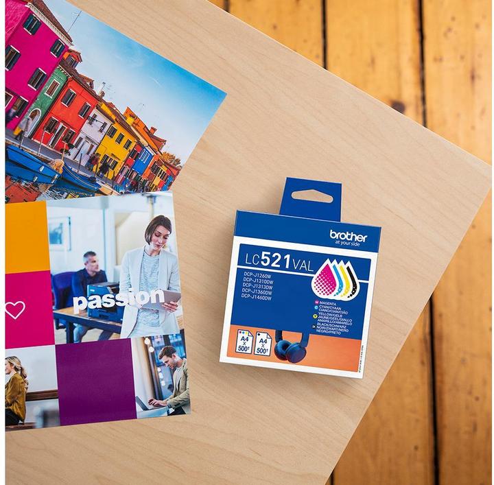 Productafbeelding Brother LC521VAL originele inktcartridge Value Pack (M, C, Y)