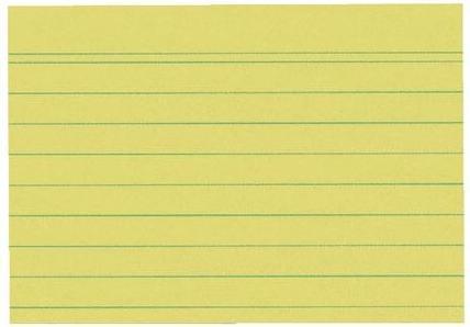 Herlitz Index cards A7 yellow lined (A7, 175 g/m², 100 x)