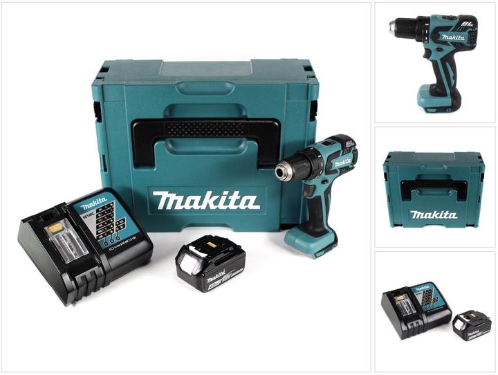 Actual product image Makita DDF 459 RM1J cordless screwdriver 18V 45Nm in Makpac + 1x 4,0 Ah battery + charger (Rechargeable battery operated)