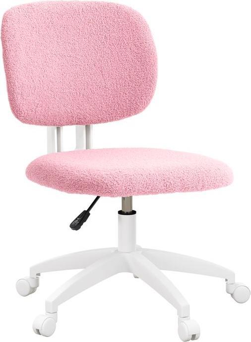Produktbild Swisshandel24 Bürostuhl, ergonomisch, ohne Armlehne, Samt, Rosa