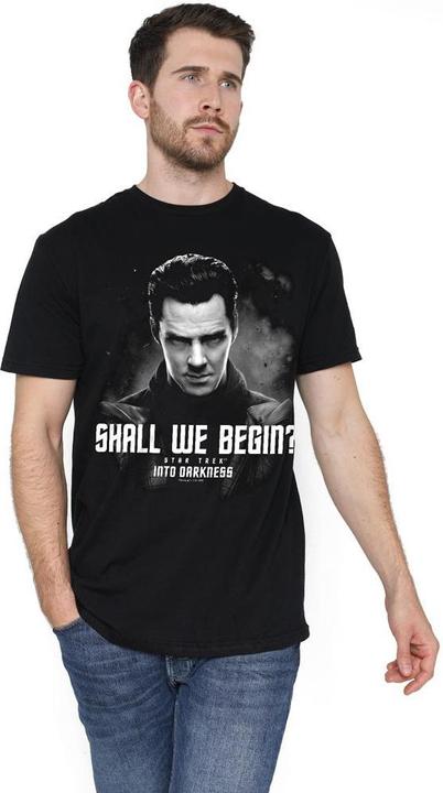 Actual product image Star Trek: Into Darkness Mens Shall We Begin T-Shirt (4XL)