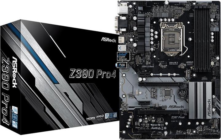 AsRock Z390 Pro4 (LGA 1151, Intel Z390, ATX)