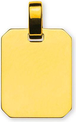 Natsumi Schmuck Anhänger Gravurplatte Gold 18K/750 rechteckig (750/18 K Gelbgold)