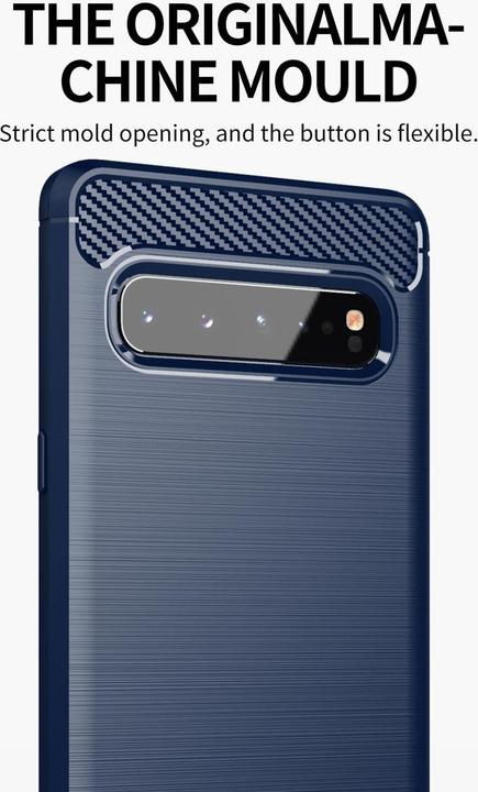 Produktbild Cadorabo TPU Ultra Slim carbon edelstahl Kombi Cover (Samsung Galaxy S10 5G)