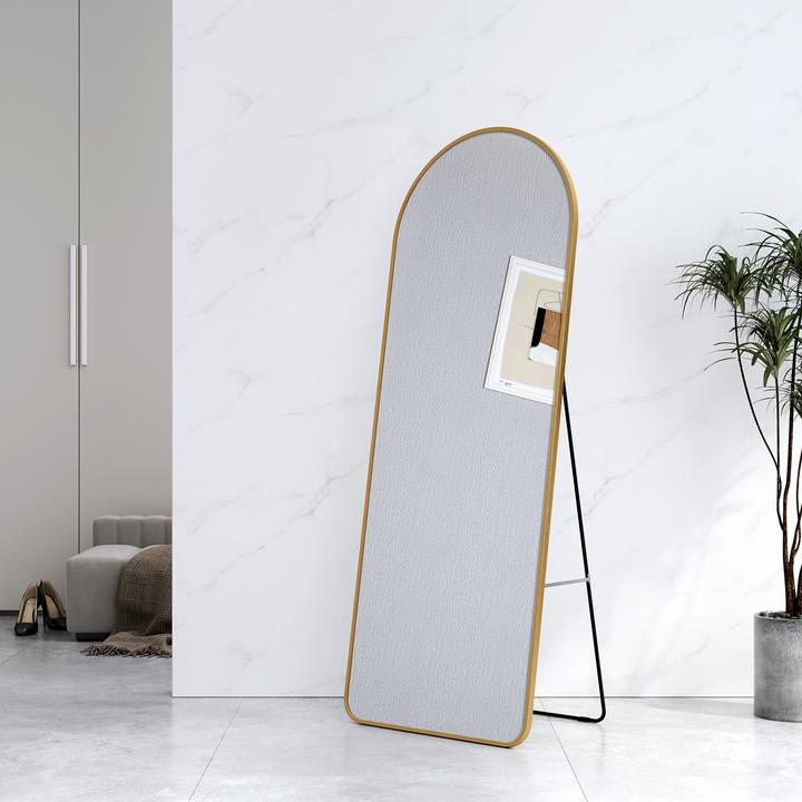 Produktbild Emke Bogen Standspiegel mit Rahmen aus Aluminium, 60*160cm, Gold