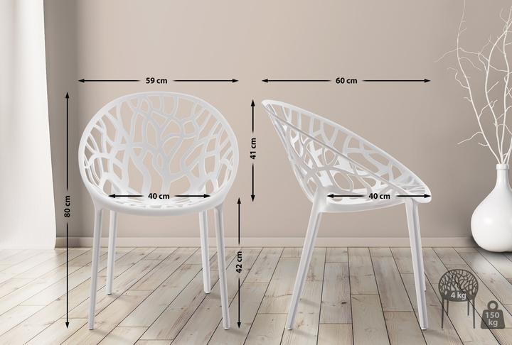 Produktbild CLP 4er Set Stuhl Hope, weiss
