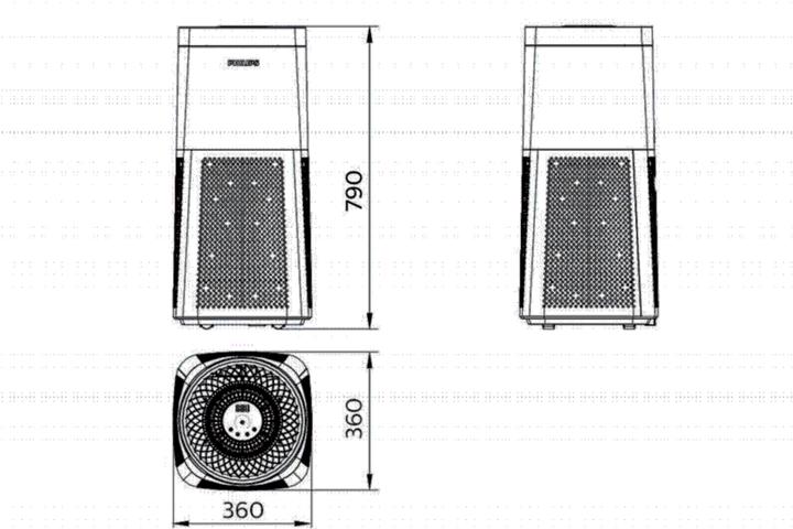 Actual product image Philips Air disinfection unit 53101700 UVCA200 mobile UV-C 120W/3 stages (28 m²)