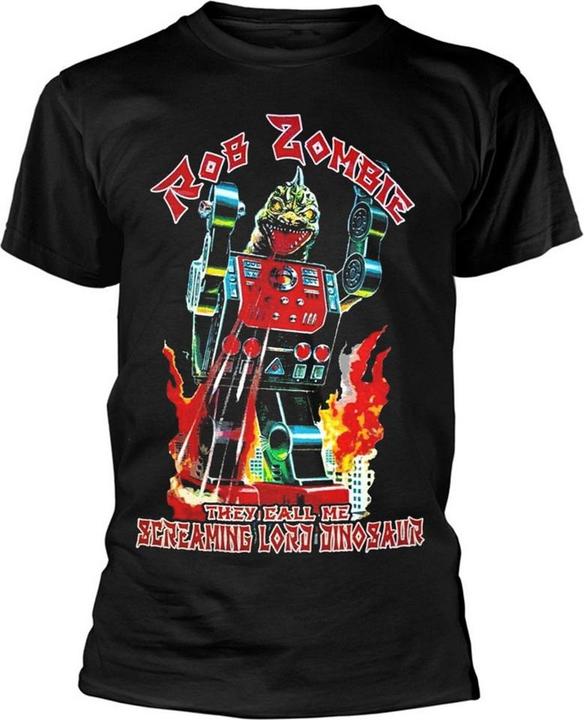 Actual product image Rob Zombie Unisex Adult Lord Dinosaur Cotton T-Shirt (L)