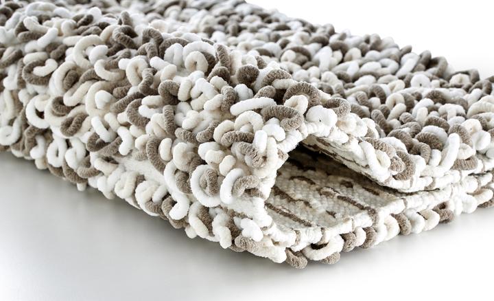 Produktbild Kleine Wolke Badteppich Sling 60 x 90 cm, Braun/Weiss (60 x 90 cm)