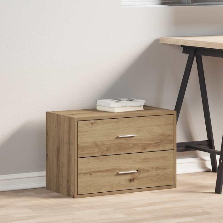 Image du produit VidaXL Armoire avec 2 tiroirs Chêne Artisan 60x31x40cm Bois composite (60 x 31 x 40 cm)