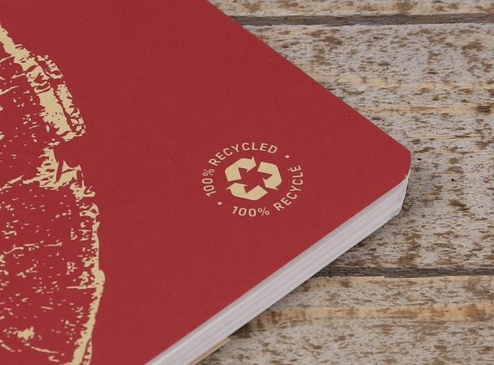 Image du produit Calligaphe Cahier piqué FOREVER PREMIUM 100% recyclé A4 96 pages ligné papier recyclé blanc 90 g - Rouge brique (A4, À rayures, Couverture souple)