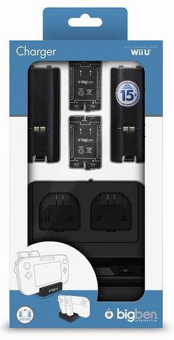 Produktbild BigBen 2+1 Charger Wii/Wii U, schwarz (Wii U, Wii)