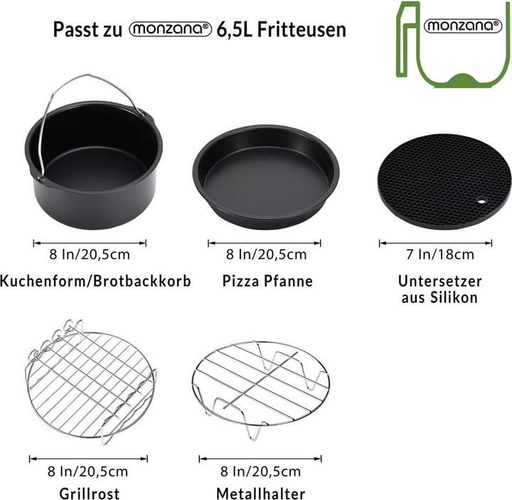 Produktbild Monzana Heissluftfritteusen Set 9-tlg.