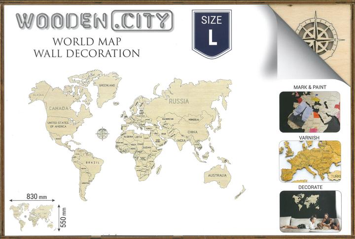 Produktbild WoodenCity Weltkarte L (31 Teile)