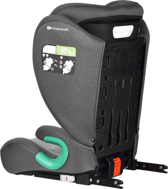 Actual product image KinderKraft Junior Fix 2 I-Size Rocket Grey (Child seat, ECE R129/i-Size Standard)