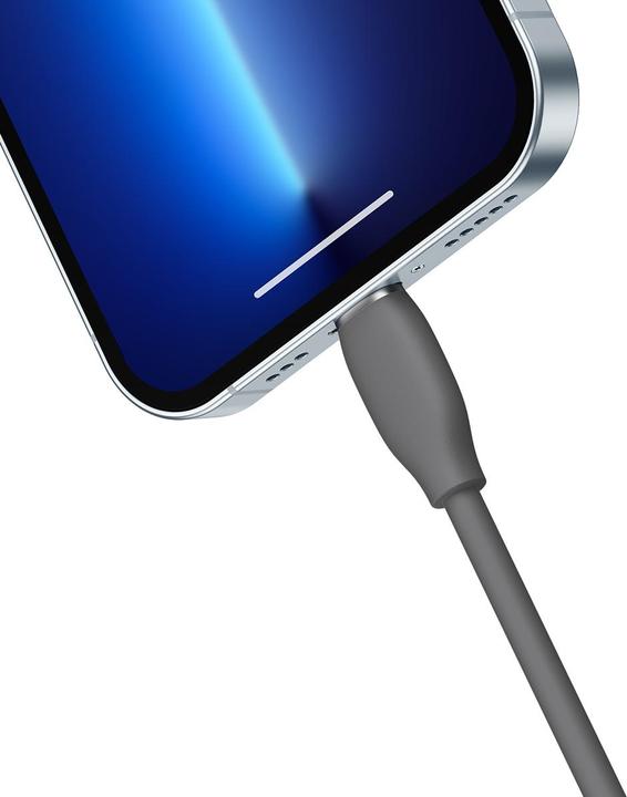 Produktbild Baseus Jelly Liquid Silica Gel Fast Charging Data Cable USB to iP 2.4A 1.2m Black (1.20 m, USB 2.0)