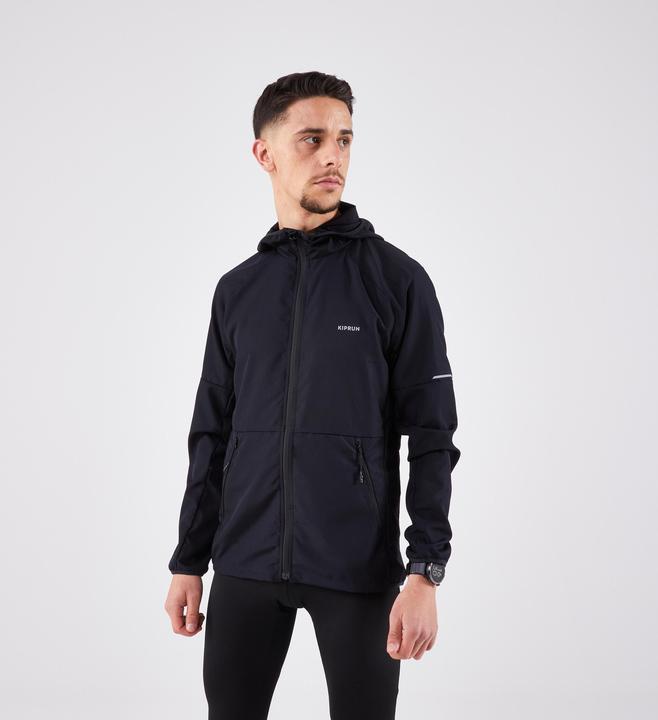 Kiprun Laufjacke Trailrunning Herren winddicht - Run 100 schwarz (L)