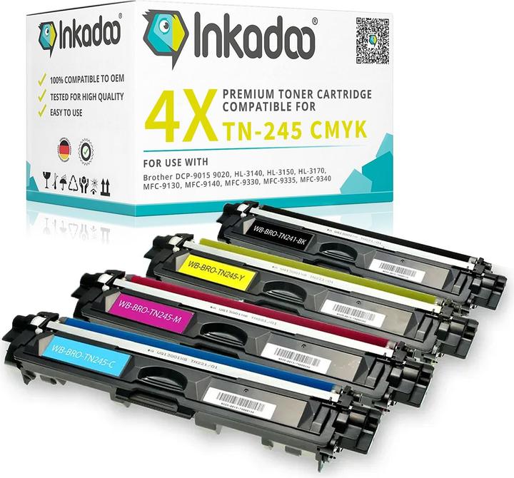 Actual product image Inkadoo Compatible toner for Brother TN-241 TN-245 (FC)