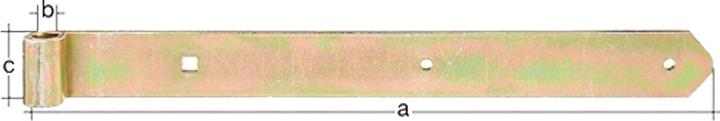 Actual product image GAH Shutter strap length 700 x 16 x 45 mm thickness 5 mm steel galv. zinc plated thick film passiv...