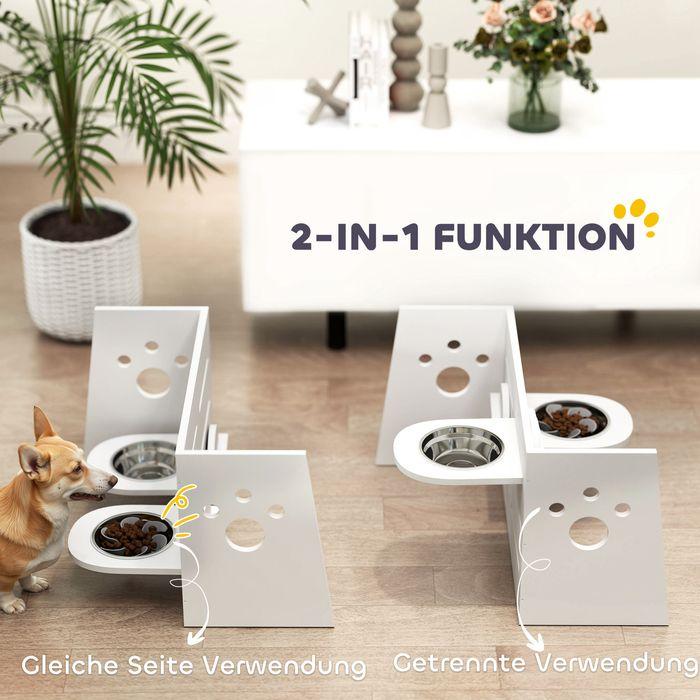 Image du produit Swisshandel24 Hundenapf erhöht, Höhenverstellbar Futternapf für Hunde mit Separatem Design (1 l)