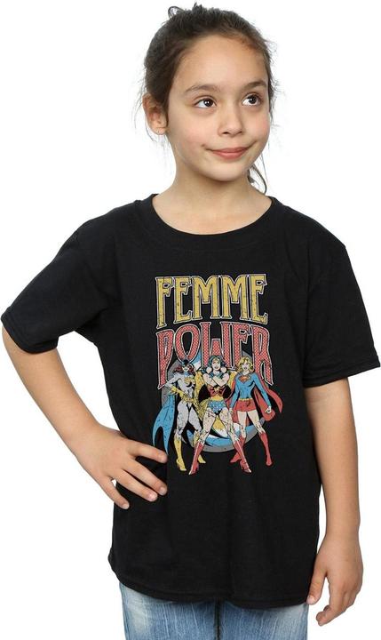 Actual product image Girls Femme Power Cotton T-Shirt (152, 158)