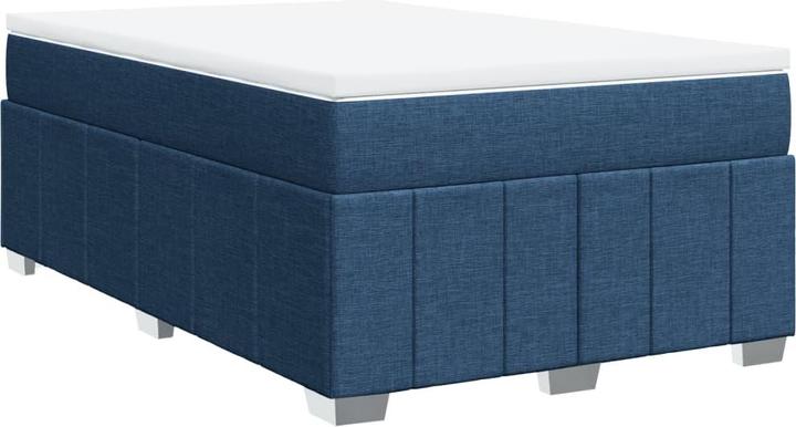 Actual product image VidaXL Box spring bed Upholstered bed Double bed Mattress Blue 160x200cm Fabric (160 x 200 cm, 160 x 200 cm)
