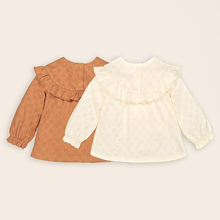 Produktbild La Redoute Collections 2er-Pack Langarm-Shirts mit Rüschen (68)