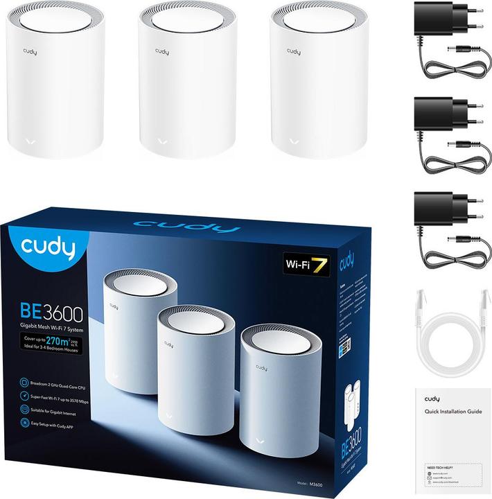 Produktbild Cudy BE3600 Wi-Fi 7 Mesh Solution