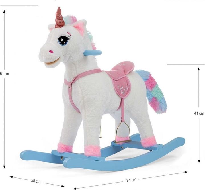 Actual product image Mally Rocking horse patch unicorn Milly