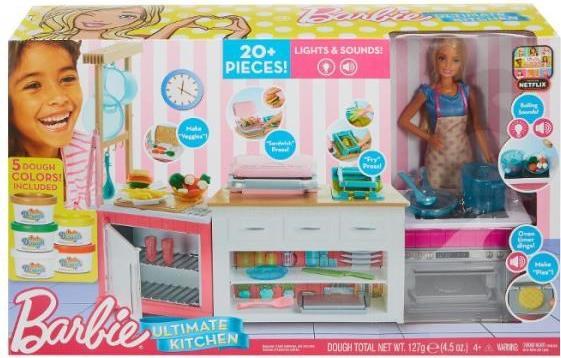 Actual product image Barbie Deluxe kitchen play set & doll