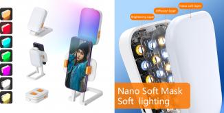 Produktbild CamRock Live Stream LED-Lampe mit Smartphone-Halterung (Ringleuchte)