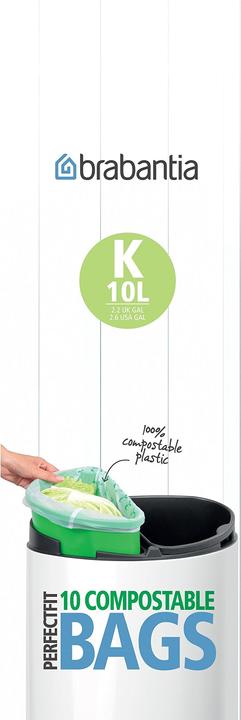 Brabantia PerfectFit Kehrichtsack Kompost (10 x, 10 l)