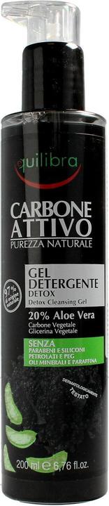 Equilibra EQUILIBRA Carbo Detox Cleansing Gel oczyszczający żel do mycia twarzy z aktywnym węglem Aloe Vera 20 (Gel, 200 ml)