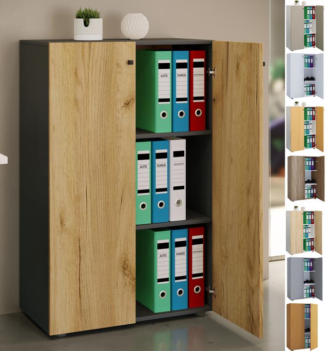 Immagine prodotto VCM Armadio per ufficio Armadio per archiviazione Lona 3 scomparti (70 x 111 x 38 cm)