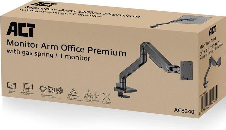 Actual product image Single monitor arm office premium, with gas spring (Table, 49")