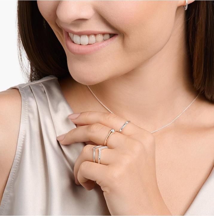 Actual product image Thomas Sabo Ring heart rose gold (56, 925 Silver)