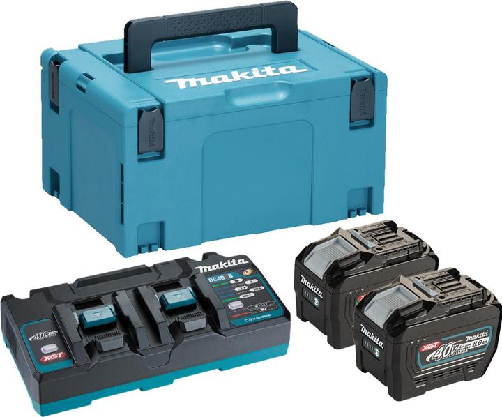 Transport case, 2x battery BL4080F 40V max 8.0Ah, DC40RB dual fast charger