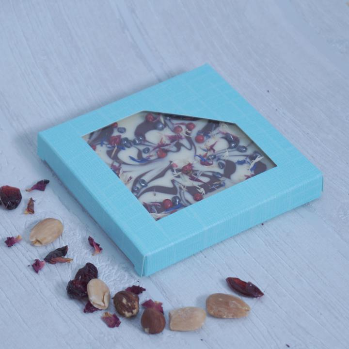 Image du produit miniSchoggi Emballage tablette de chocolat Turquoise, 10cm x 10cm, 10 pièces (Pochette cadeau, 10 x)