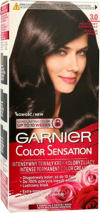 Garnier Color Sensation Hair Dye 3.0 Prestige Dark Brown (3.0 Prestige Dark Brown)