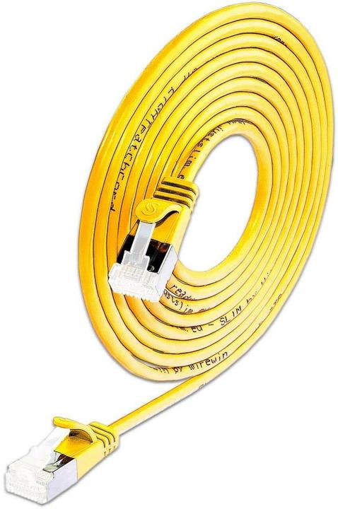 Immagine prodotto SLIM Cavo Slimpatch RJ-45, Cat 6A, U/FTP, 0,15 m, giallo (U/FTP, CAT6a, 0.15 m)