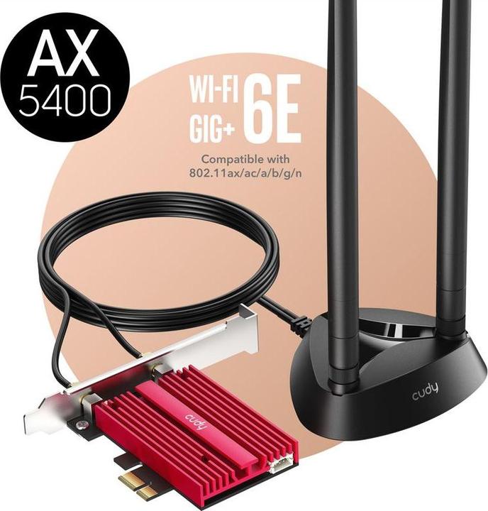 Image du produit Cudy WE4000 carte réseau WLAN interne / Bluetooth (Mini PCI Express)