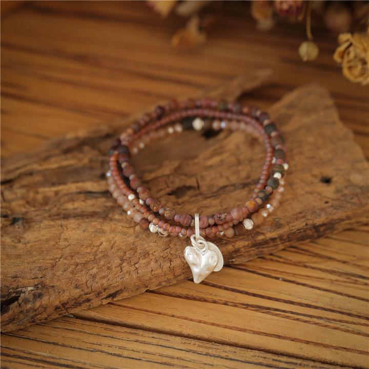 Andreani Armband mit echtem braunem Jaspis (8 cm, Steine)